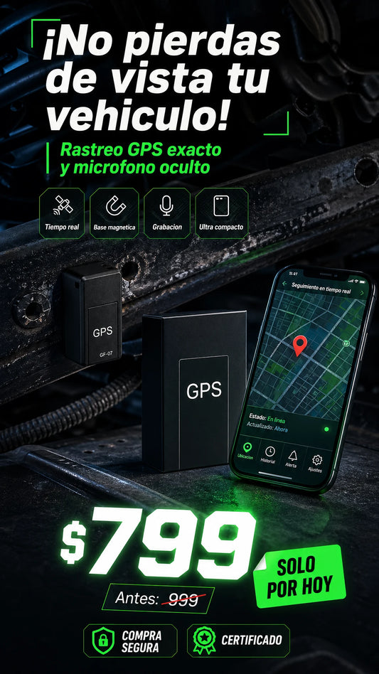 Rastreador GPS Portátil de Alta Precisión GF-07 con Micrófono