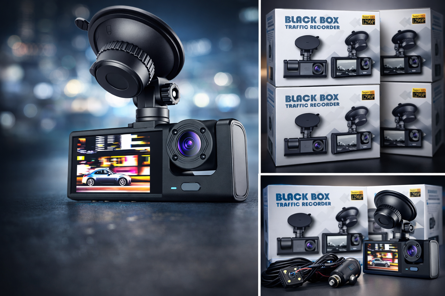 Cámara Para Carro 3 En 1 Black Box